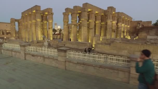 Luxor 'daki Karnak Tapınağı — Stok video