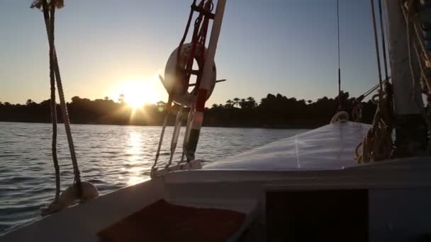 Felucca sailing down the Nile — Stock Video