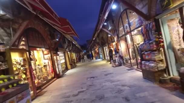 Pasar di Istanbul pada malam hari — Stok Video