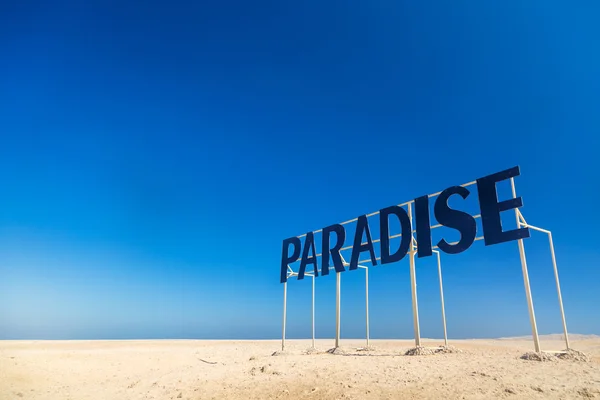 Paraíso sinal, Egito — Fotografia de Stock