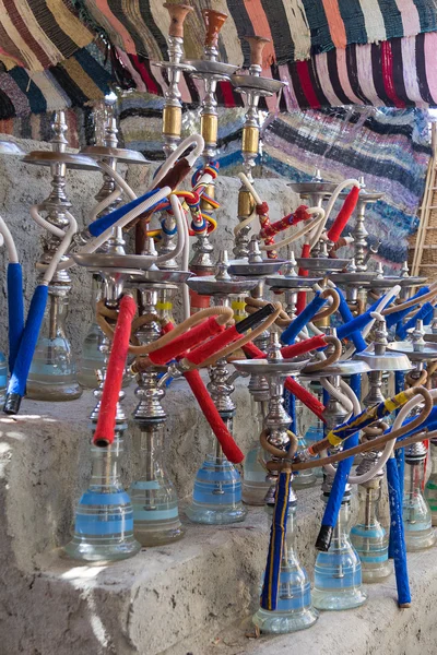 Shisha pipes street stand — Stock Photo, Image