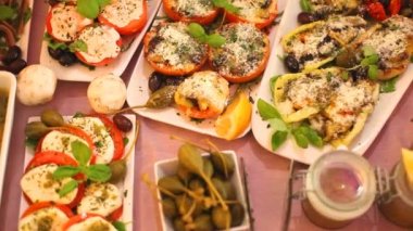 Caprese salata tabakları