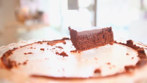 Chocolate cake — Stock Video