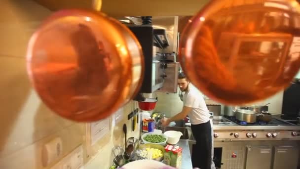 Chefs at the Restaurant kitchen — Stock Video