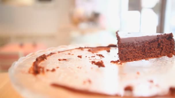 Torta al cioccolato — Video Stock