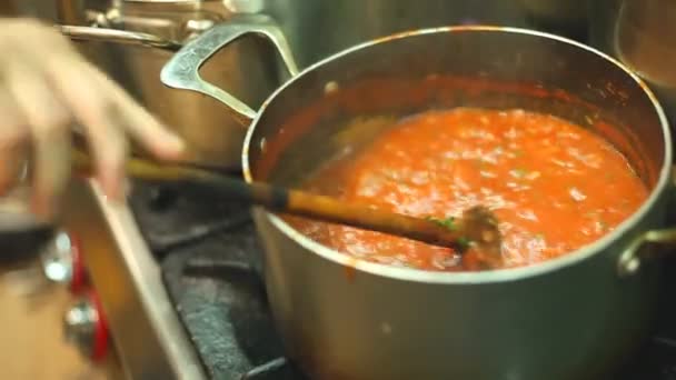 Chef remuant sauce — Video