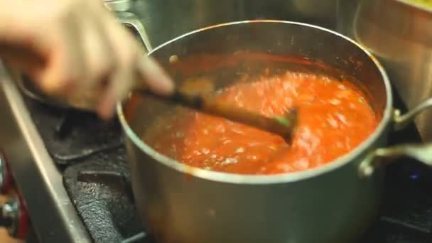 Chef remuant sauce — Video