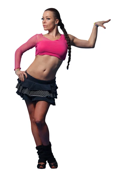 Mladý atraktivní ženské tanečník pózuje — Stock fotografie