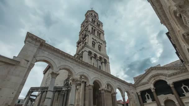 Peristyle in the Diocletian palace — Stock Video