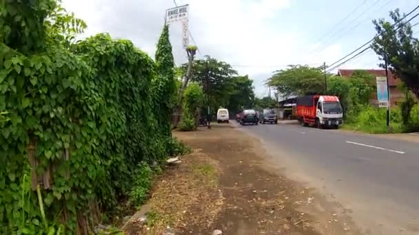 Viagem na estrada balinesa do país — Vídeo de Stock