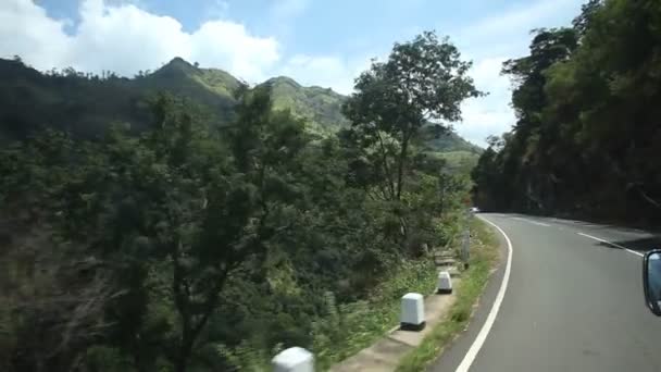 Ella paisagem de um carro em movimento — Vídeo de Stock