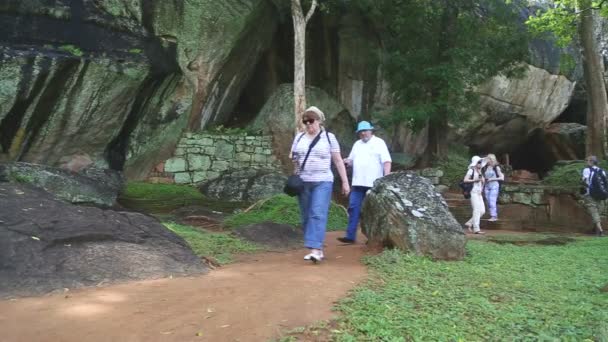 Touristes en visite à Sigiriya — Video