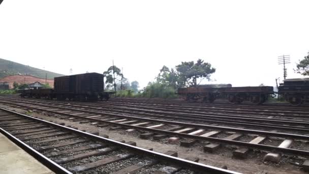 Nuwara Eliya tren istasyonunda — Stok video