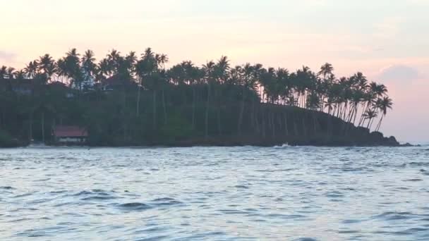 Vista del hermoso paisaje oceánico en Mirissa — Vídeos de Stock