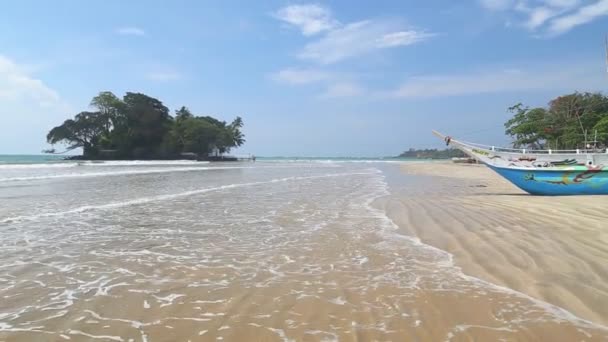 Beach in Weligama — Stock Video