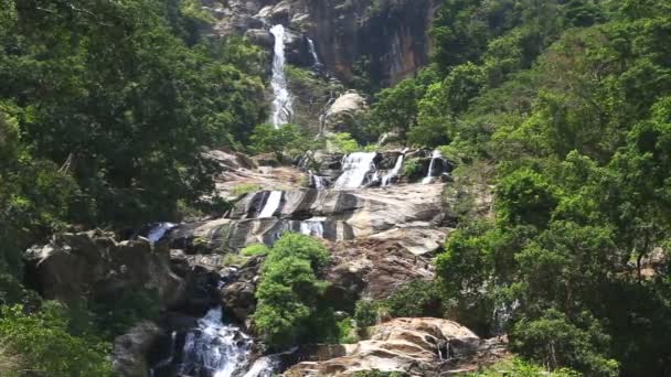 View of Ravana Falls in Ella — Stock Video