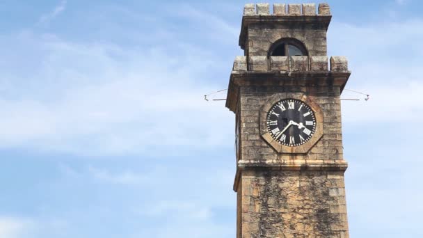 Galle fort clock — Stock Video