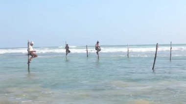 Balıkçılar balıkçılık direkleri