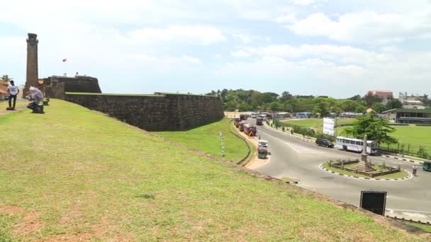 Prachtig fort van Galle — Stockvideo