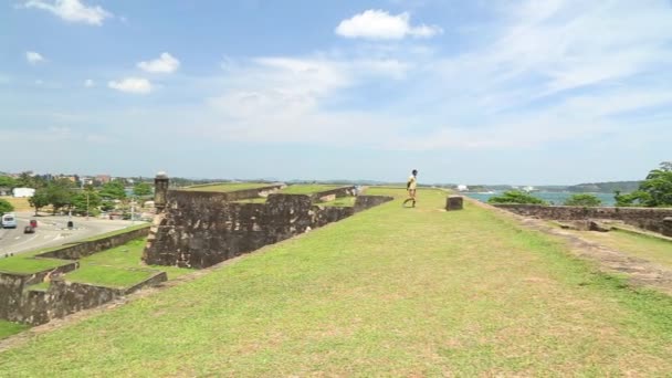 Beautiful Galle fort — Stock Video