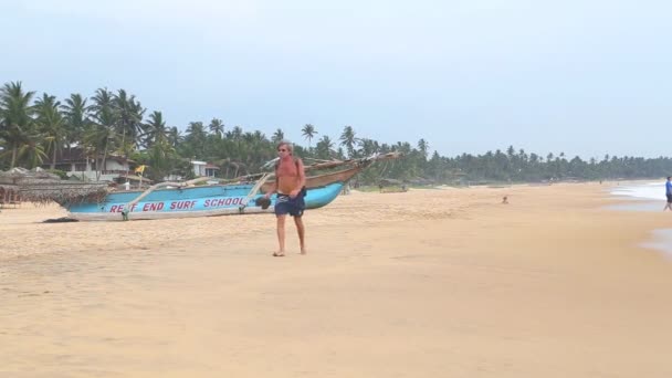 Hikkaduwa beach — Stok video