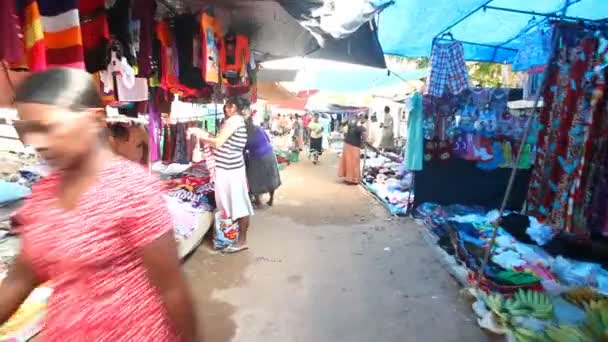 Hikkaduwa market. — Stock Video