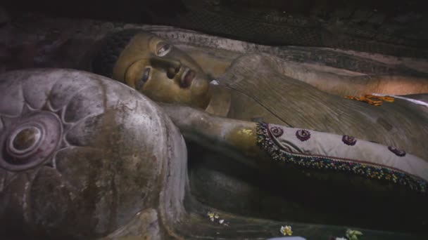 Sovande buddha — Stockvideo