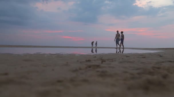 De weergave van paar passerende — Stockvideo