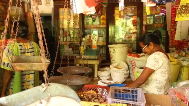 Vista da loja local em Mirissa — Vídeo de Stock