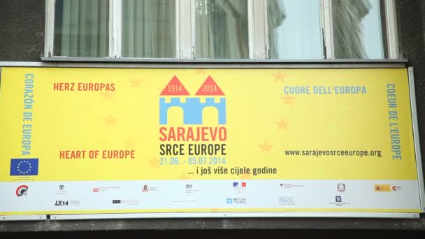 Sarajevo hart van Europa — Stockvideo