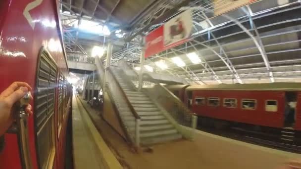 Train entrant dans la gare — Video