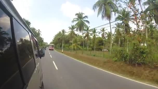 Kandy traffic from a moving car — Stock Video