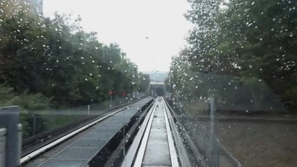 Charles de Gaulle servicio de transporte en tren — Vídeos de Stock