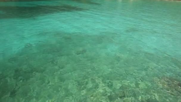 Water reflection in mediterranean sea — Stock Video