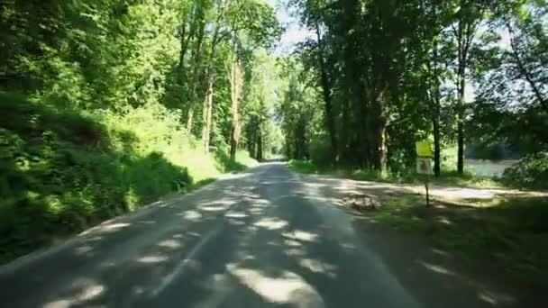 Ciclismo en el carril del país — Vídeo de stock