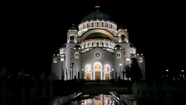 Den ortodokse Sankt Savakatedralen – stockvideo