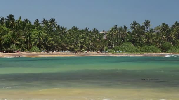 Baía de mar bonita no Sri Lanka — Vídeo de Stock