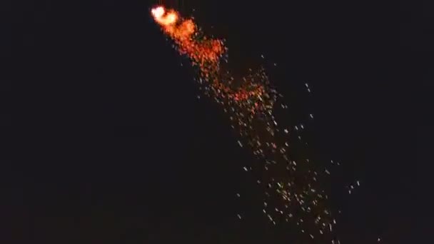 Fogos de artifício na praia — Vídeo de Stock