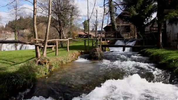 Rastoke, şelaleler — Stok video