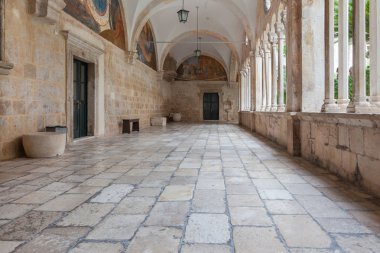 Hallway in the Monastery of Friars minor clipart