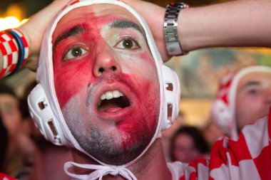 Su topu kap Hırvat futbol fan