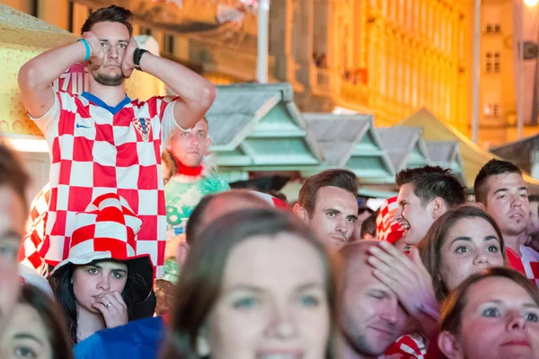 Croatian football fans — Stock Photo, Image