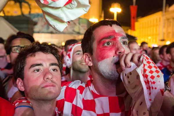 Croatian football fans — Stock Photo, Image