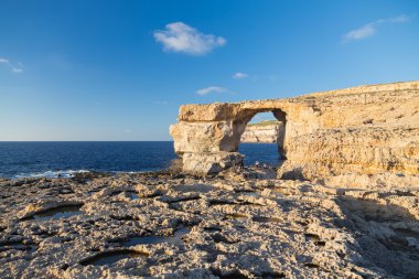 Doğal kireçtaşı arch Gozo Adası