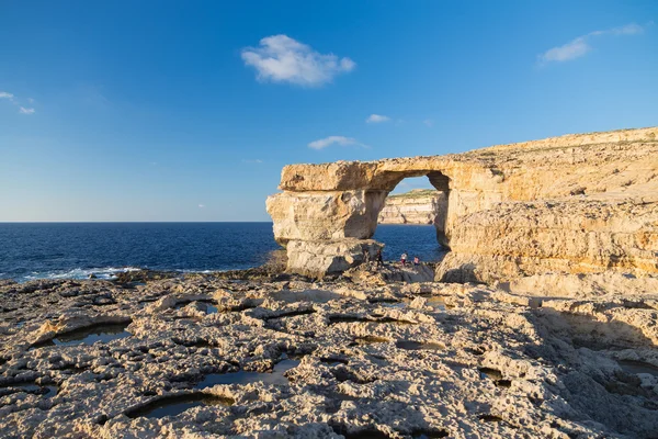 Arco natural calcário na ilha de Gozo — Fotografia de Stock