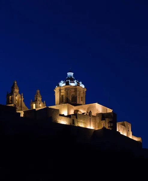 Ville de Mdina la nuit . — Photo