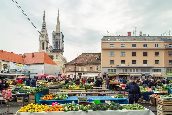 Mercado do Dolac — Fotografia de Stock