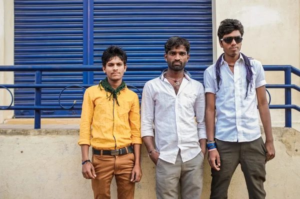 Trois hommes indiens — Photo