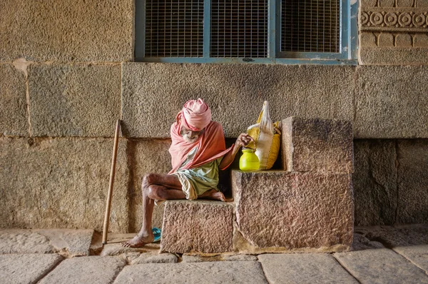 Staré indické žebrák — Stock fotografie