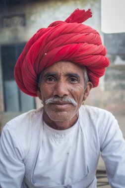Elderly Rabari tribesman poses